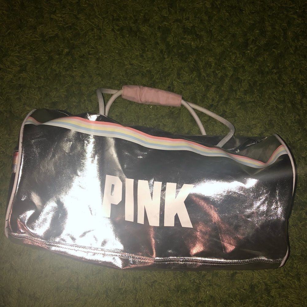 Victoria's Secret Pink Metallic Duffle Bag